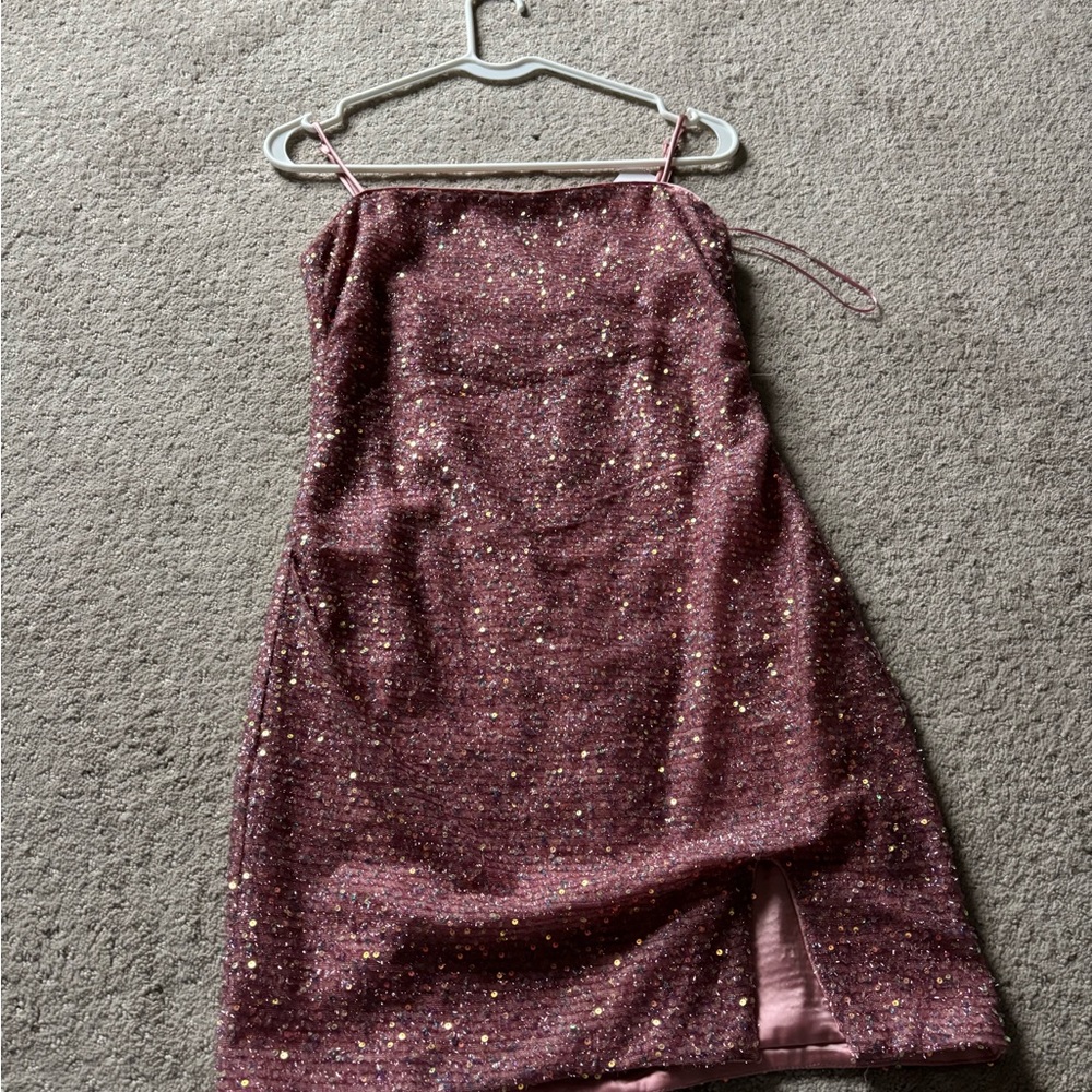 Pink Sequin mini dress